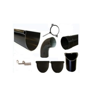 KIT DA 4/6 METRI GRONDAIA TONDA IN LAMIERA TDM + ACCESSORI DI MONTAGGIO