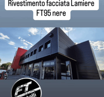 LAMIERA GRECATA FT 95 NERA 955 MM PER RIVESTIMENTO